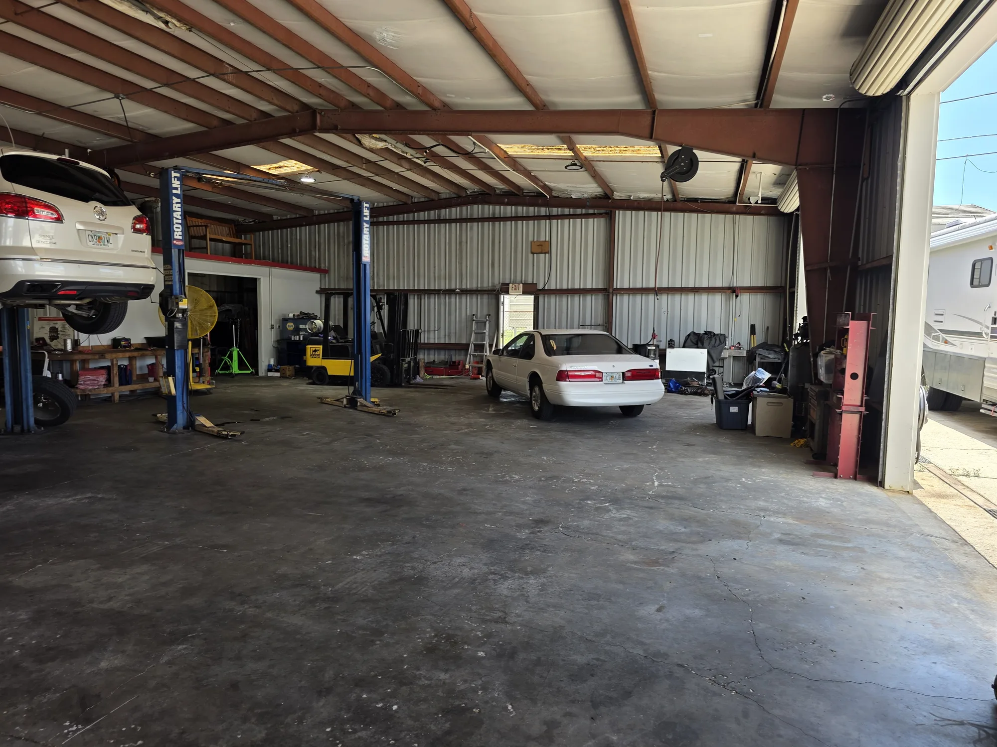 Inside the spacious new Mike's Expert Auto Repair shop
